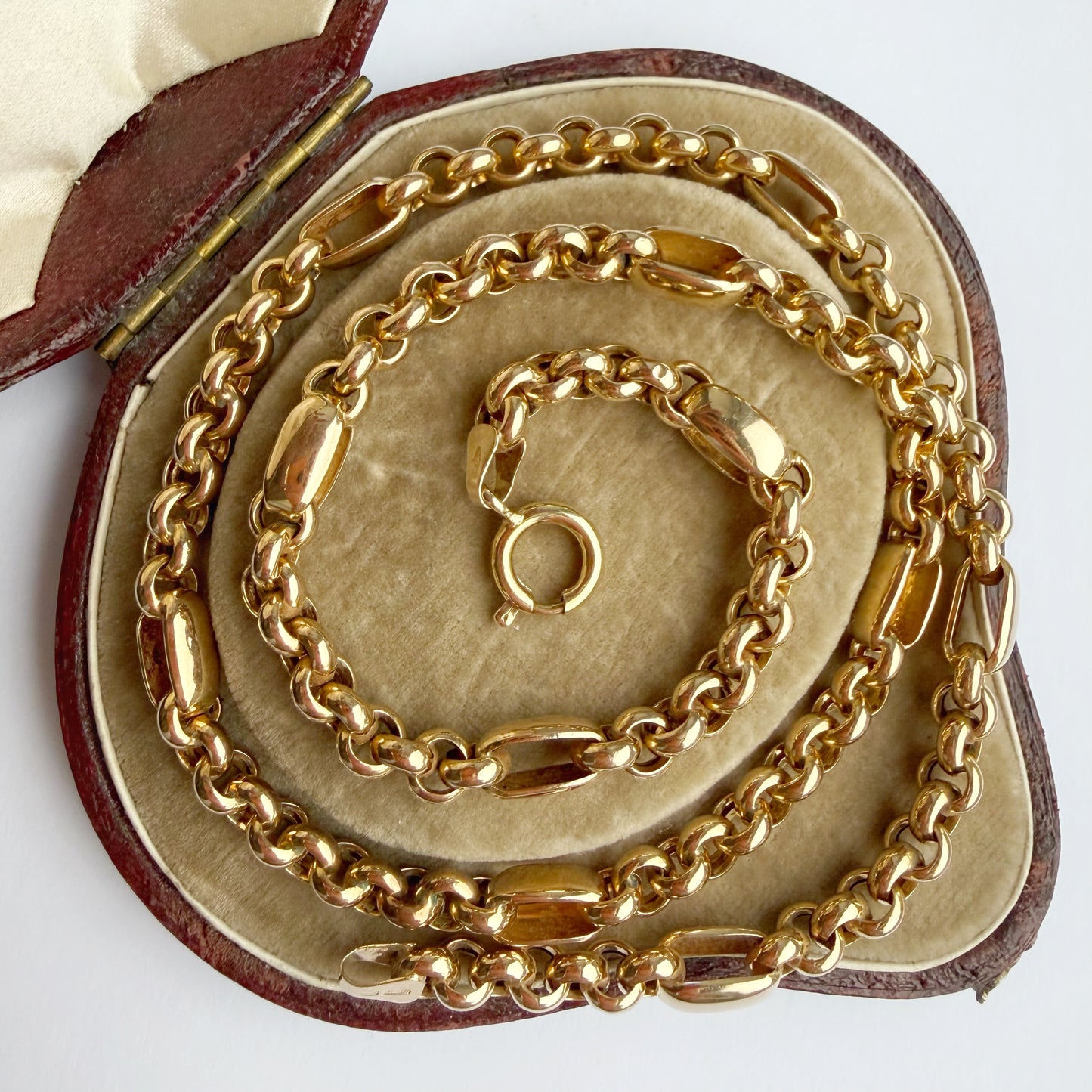 Vintage 9ct Uno AErre mixed link chain