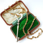 Vintage silver heart key pendant