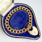 Antique 15ct gold curb bracelet with heart padlock