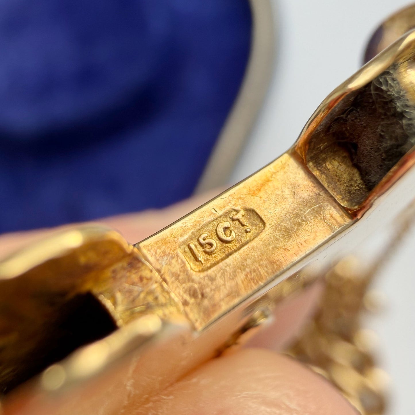 Antique 15ct gold curb bracelet with heart padlock