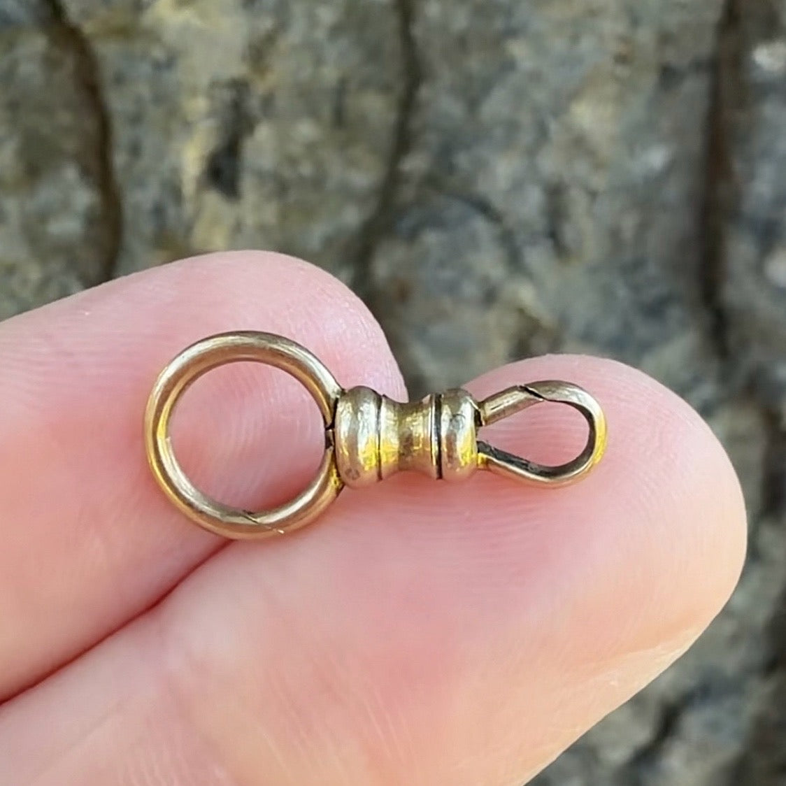 Antique 12ct gold double dog clip/spring ring clasp