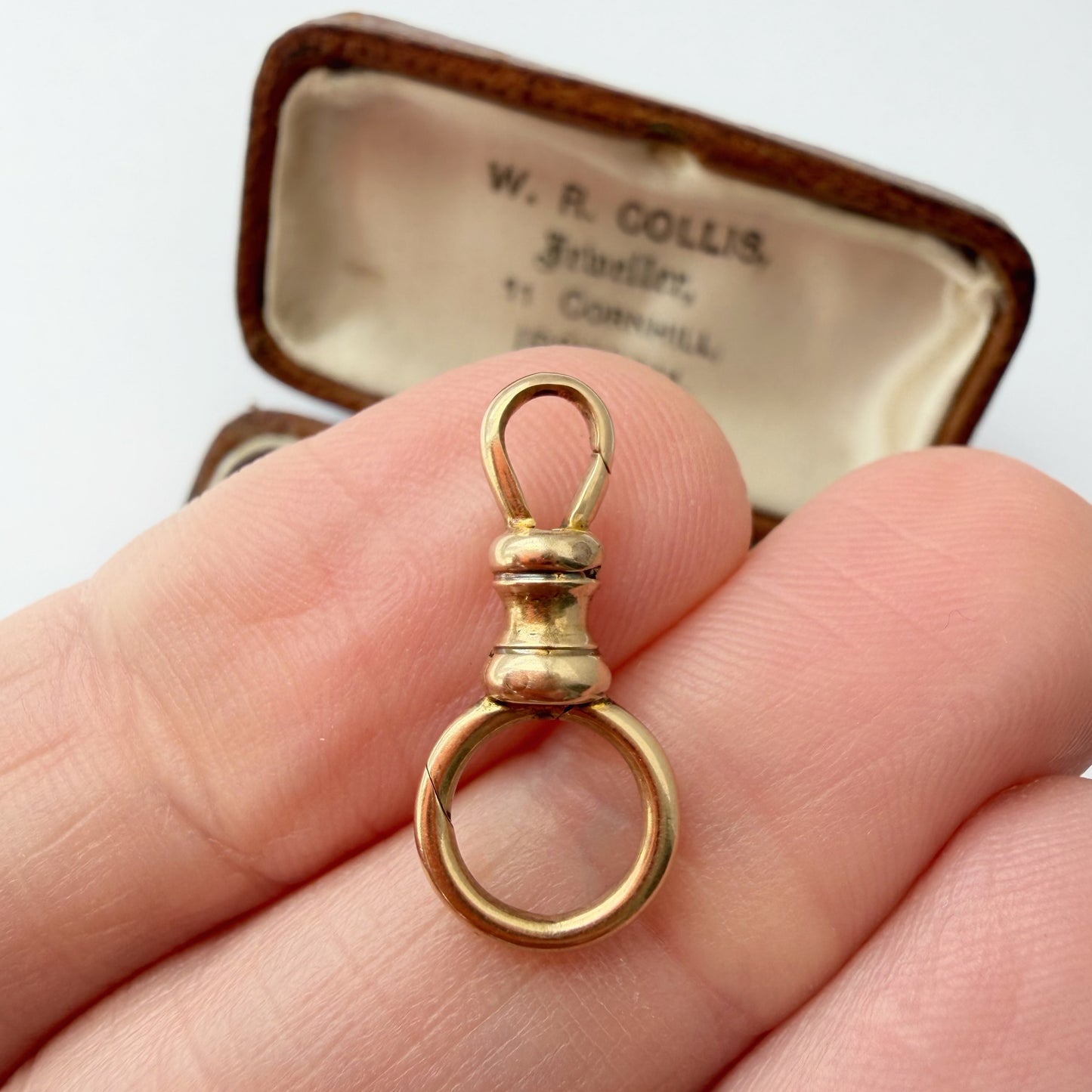 Antique 12ct gold double dog clip/spring ring clasp