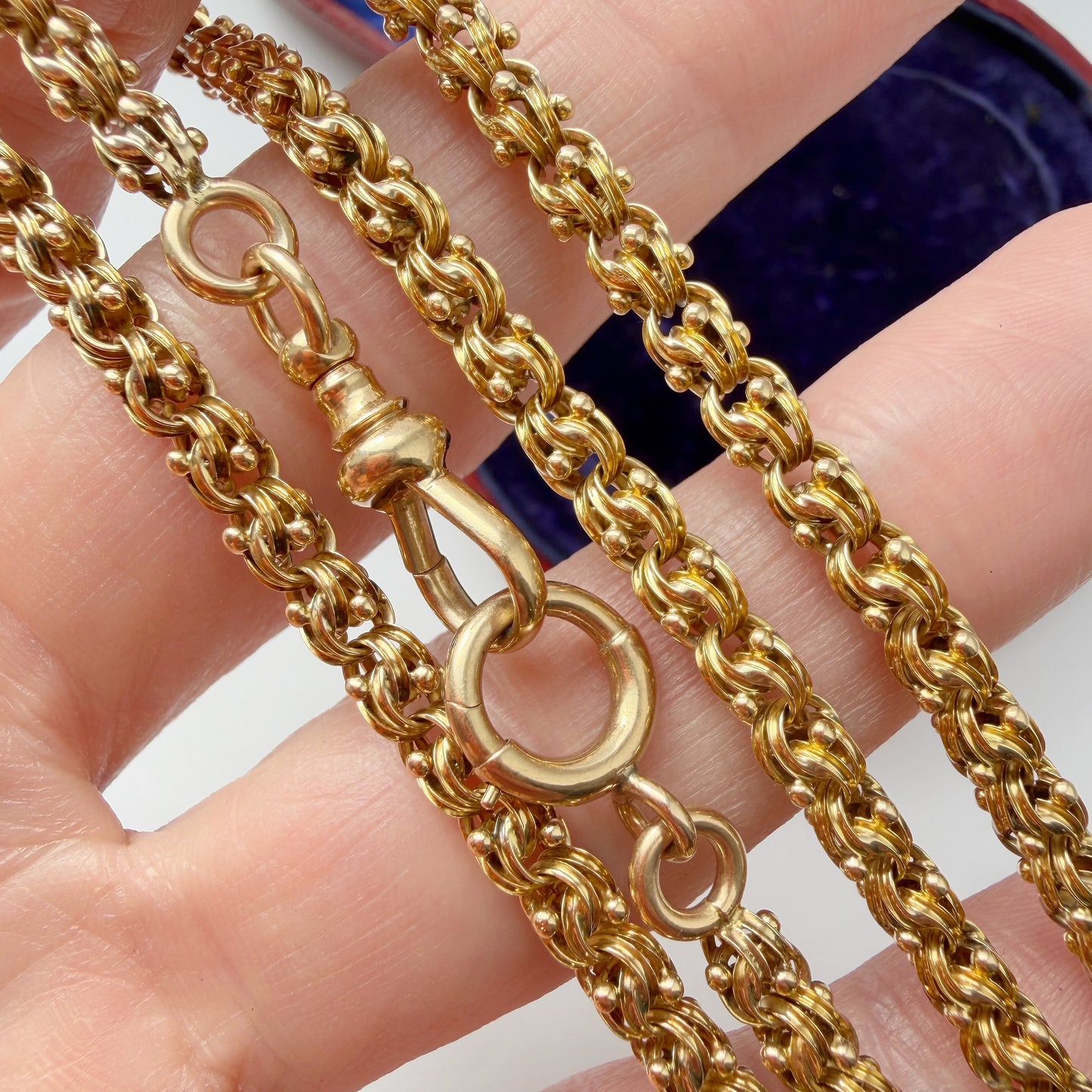 Antique 14ct gold fancy link Albert/watch chain