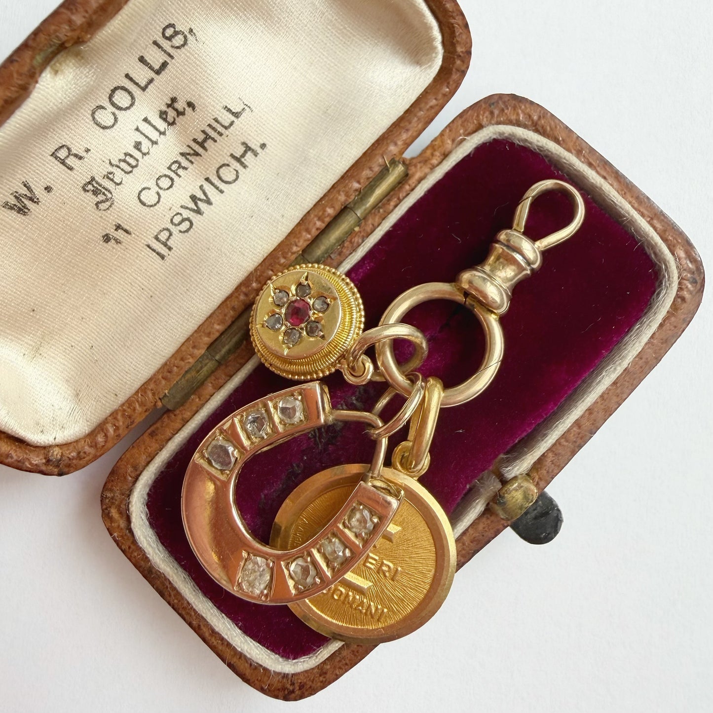 Antique 12ct gold double dog clip/spring ring clasp