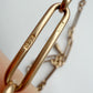 Antique 9ct rosy gold trombone link Albert chain