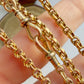 Antique 9ct rosy lovers knot link chain