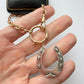 Victorian sterling silver & 9ct gold horseshoe pendant