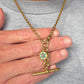 Antique 15ct gold, enamel and old mine cut diamond star charm