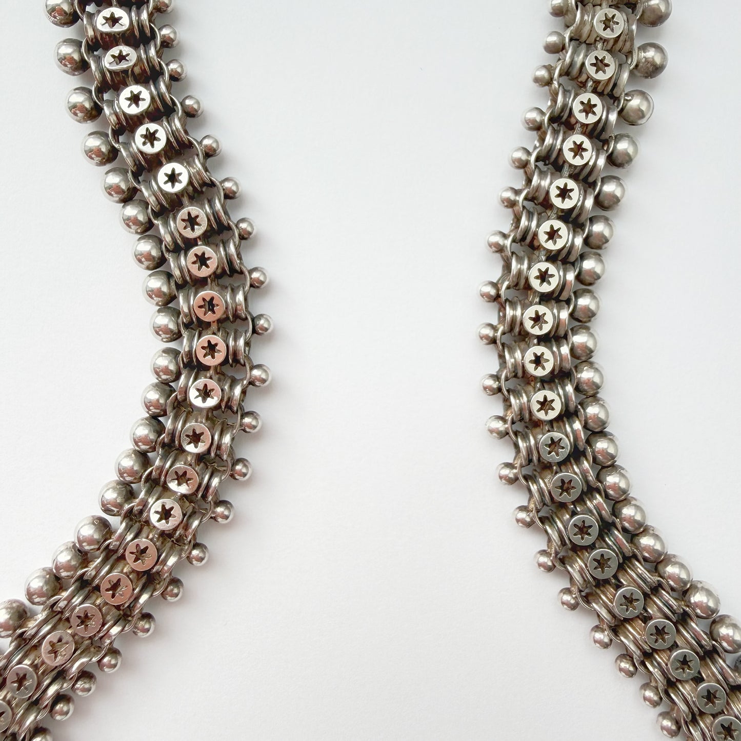 Victorian sterling silver star collar