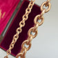 Antique 9ct gold rosy cable link chain/extender