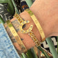 Antique 15ct gold & diamond horseshoe bracelet