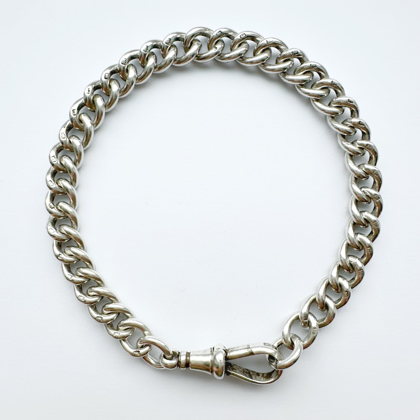 Antique Sterling silver curb bracelet
