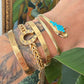 Victorian 14ct gold snake bangle