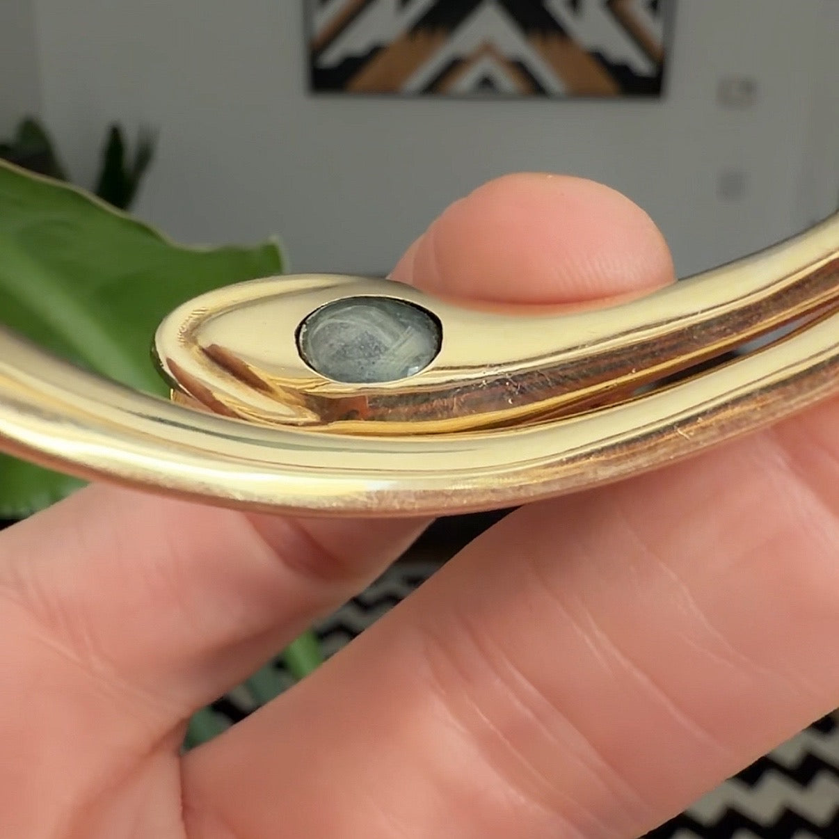Victorian 14ct gold snake bangle