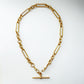 Victorian 9ct gold paperclip link Albert/watch chain