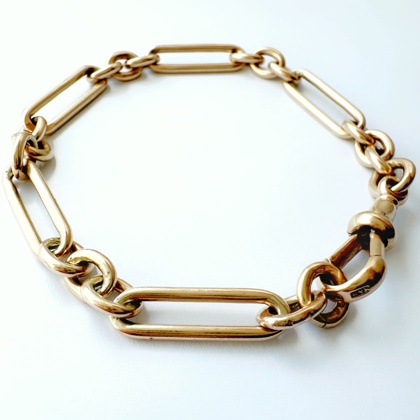 Antique 15ct gold trombone bracelet