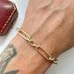 Antique 15ct gold trombone bracelet