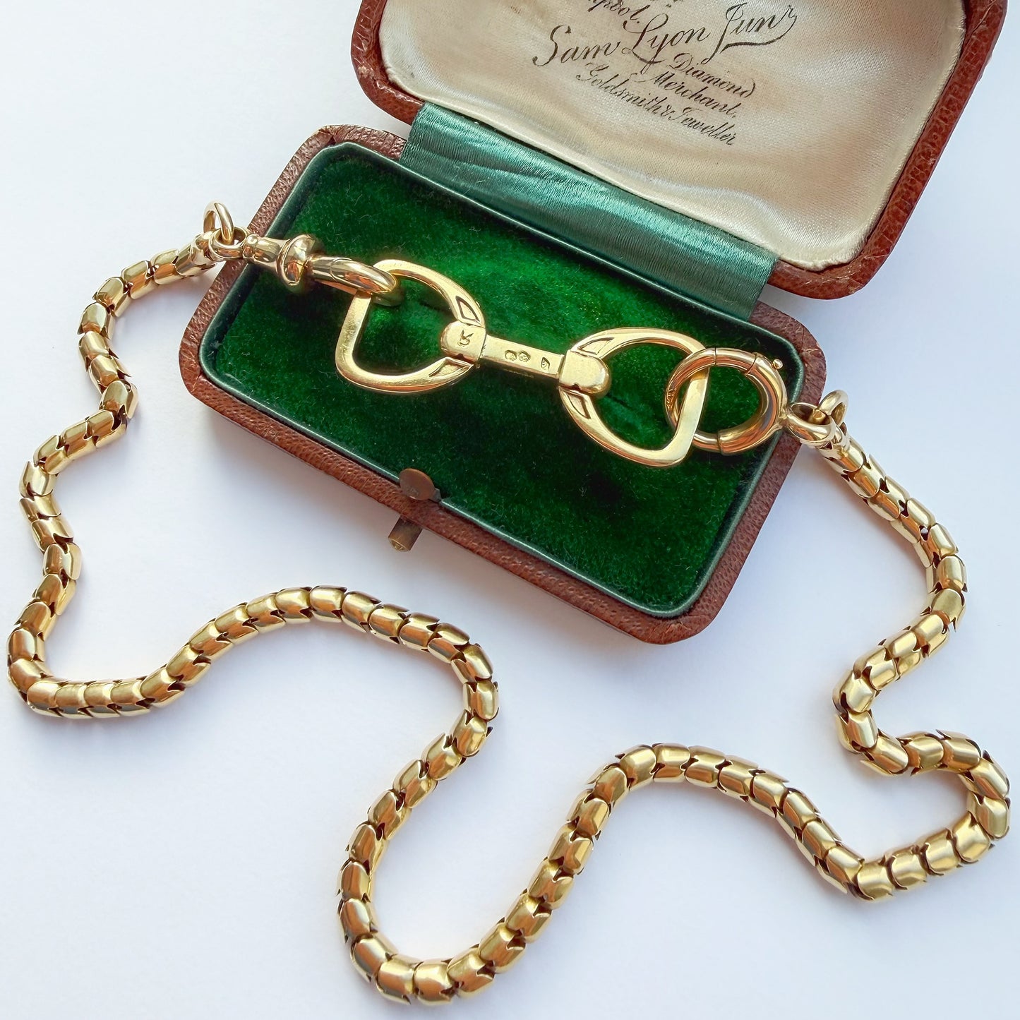 Vintage Hermes 18ct gold stirrup cufflink extender