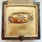 Antique 18ct gold & old cut diamond starburst ring