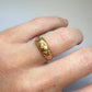 Antique 18ct gold & old cut diamond starburst ring