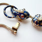 Art Deco silver gilt snake & heart locket necklace