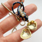 Art Deco silver gilt snake & heart locket necklace
