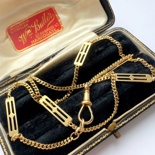 Vintage/antique 18ct gold mixed link chain