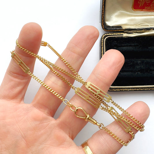 Vintage/antique 18ct gold mixed link chain