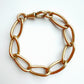 Antique 9ct gold open curb link bracelet