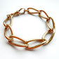 Antique 9ct gold open curb link bracelet