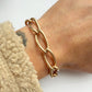 Antique 9ct gold open curb link bracelet