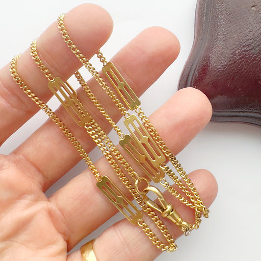 Vintage/antique 18ct gold mixed link chain