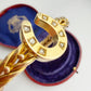 Antique 15ct gold & diamond horseshoe bracelet