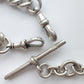 Antique silver chunky Albert/watch chain