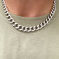 Antique silver chunky Albert/watch chain