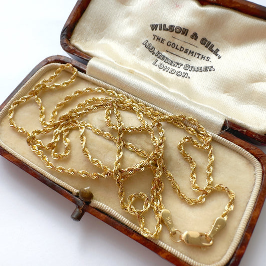 Vintage 14ct gold rope chain