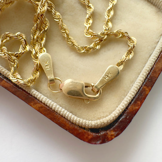 Vintage 14ct gold rope chain
