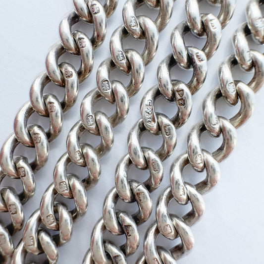 Antique Sterling silver Albert/watch chain