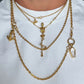 18ct gold skeleton necklace