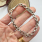 Antique silver stars & bars bracelet