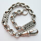 Antique silver stars & bars bracelet