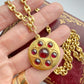 Victorian 15ct gold & garnet locket