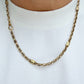 Antique 9ct yellow gold star link chain with dog clip