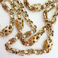 Antique 9ct yellow gold star link chain with bolt ring