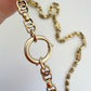 Antique 9ct yellow gold star link chain with bolt ring