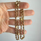 Antique 9ct yellow gold star link chain with bolt ring