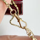 Antique 9ct yellow gold star link chain with dog clip