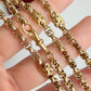 Antique 9ct yellow gold star link chain with dog clip
