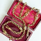 Antique 9ct yellow gold star link chain with dog clip
