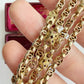 Antique 9ct yellow gold star link chain with dog clip